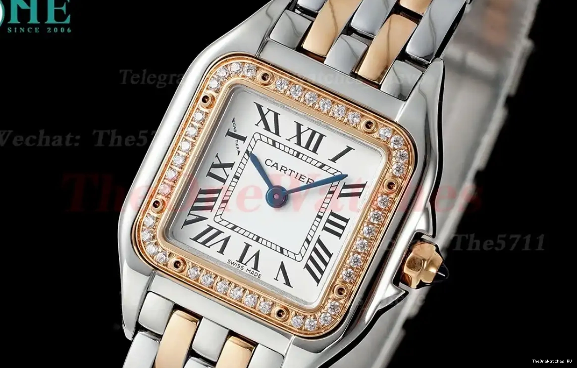 Ladies RG Dia De White Panthere Quartz SS 22mm AF Small Secrete 0330